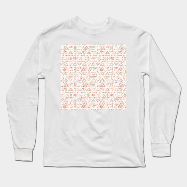 Nomade Summer / Boho Minimal Pattern Long Sleeve T-Shirt by matise